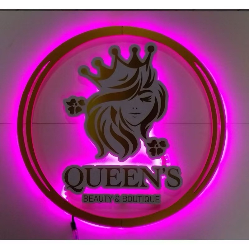 huruf timbul produk lampu logo