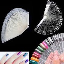 Super Deals Color Chart ring display kuku nail art Kutek Gel Kuku Palsu Transparant Kipas Isi 5Pcs D