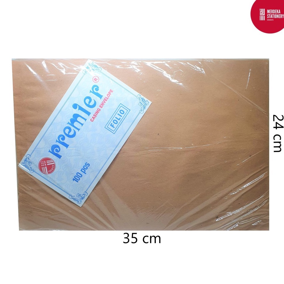

KODE R8O9 AmplopEnvelopeSurat Coklat Premier Casing D FolioF4 24x35cm 1 Lembar