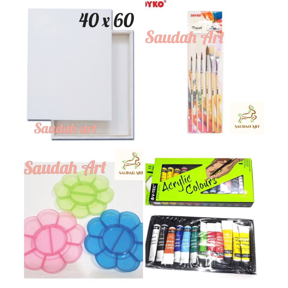 

Seller Resmi Paket Kanvas Lukis kanvas 4x6kuaspaletcat akrilik