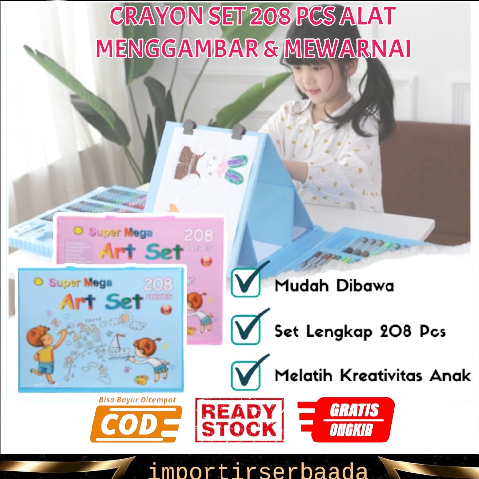 

KODE X5I IMP Crayon Set 28pcs Alat Menggambar Mewarnai Dan Melukis Lengkap Isi 28 Pcs Untuk AnakAnak Kit Art Supplies Painting Set For Children Krayon Hadiah Kado Ulang Tahun Anak Birthday Gift Water Colors Pensil Warna Pencil Colours Colorin