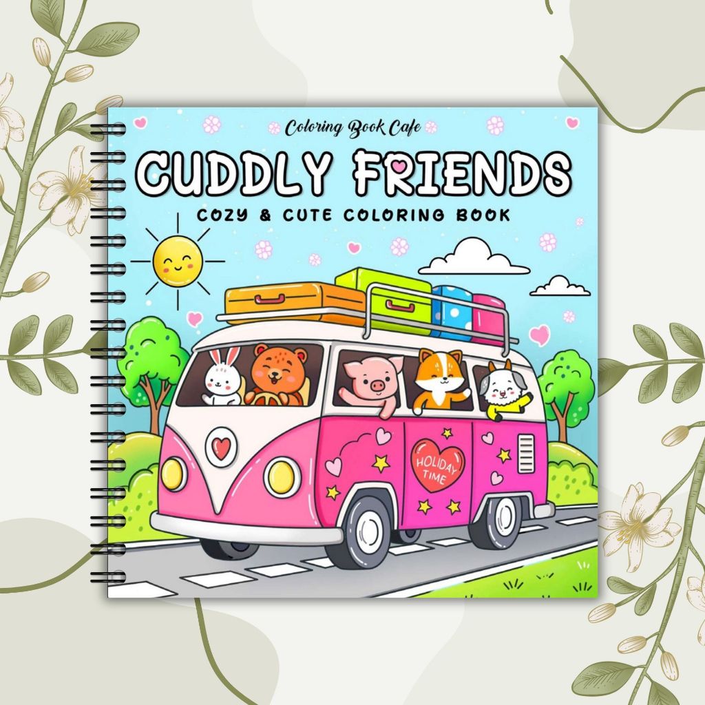 

Cuddly Friends Coloring Book Buku Mewarnai Healing Therapy Stress Relief