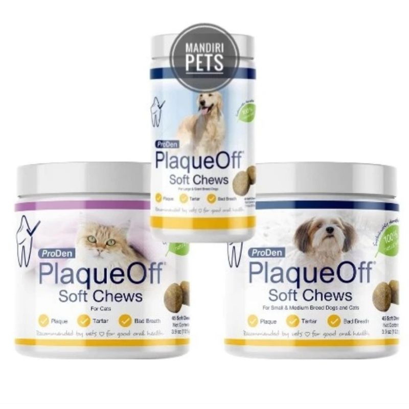 ProDen plaque Off Soft Chew / Pembersih Karang Gigi Anjing / Penghilang Karang Gigi Bau Mulut Anjing