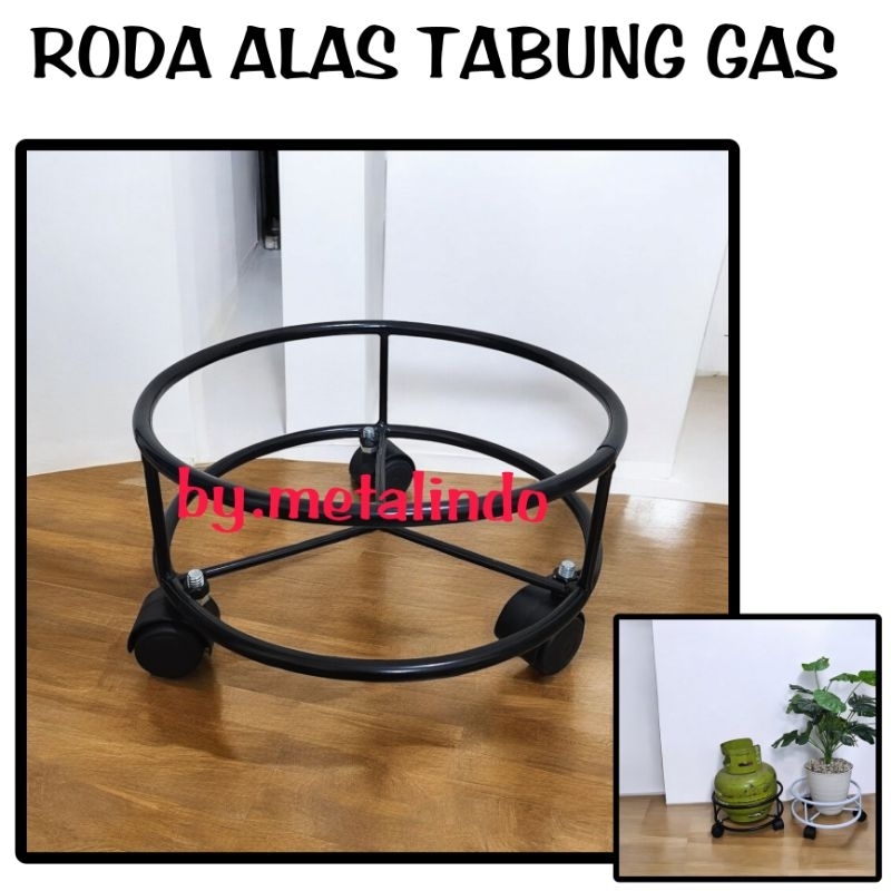 Roda Alas Tabung Gas Rak Tabung Gas Rak Pot Bunga Rak Serbaguna
