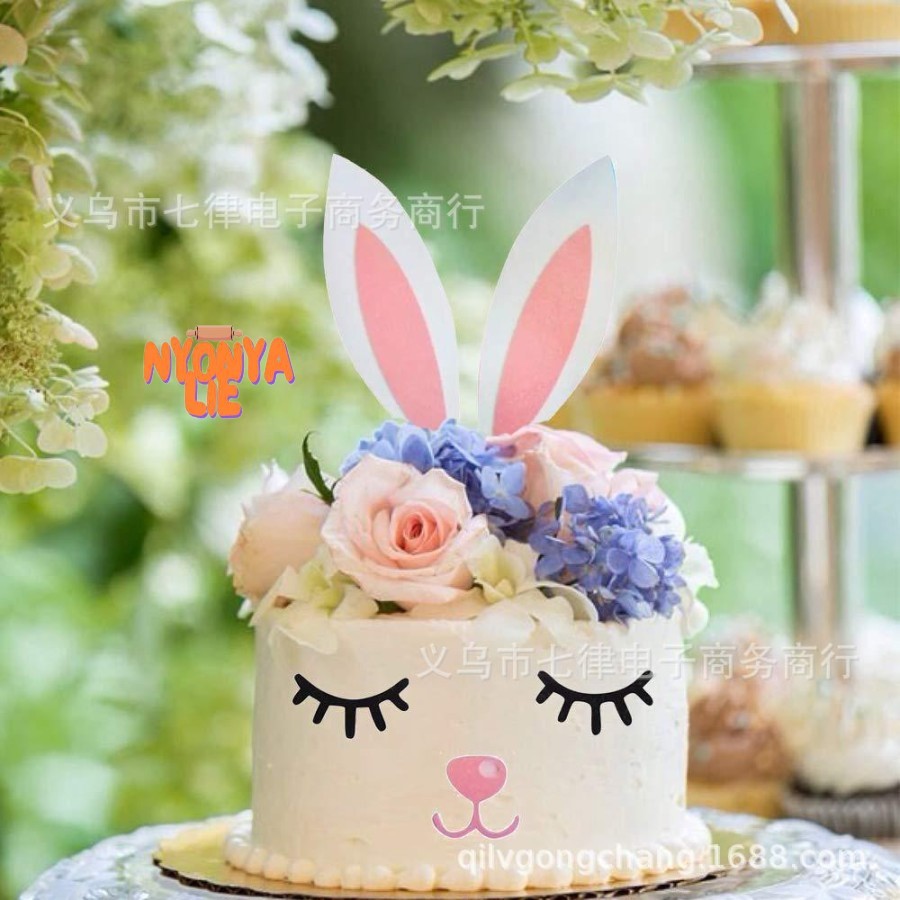 

CKA23 Cake Topper Kertas Kelinci Bunny Pajangan Hiasan Kue Tart Ulang Tahun Nyonya Lie