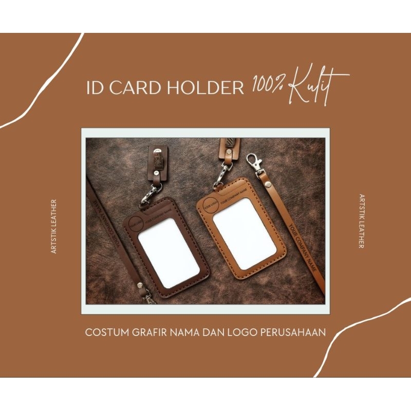 

Holder ID Card Kulit Dengan Gravir Nama dan Logo Perusahaan