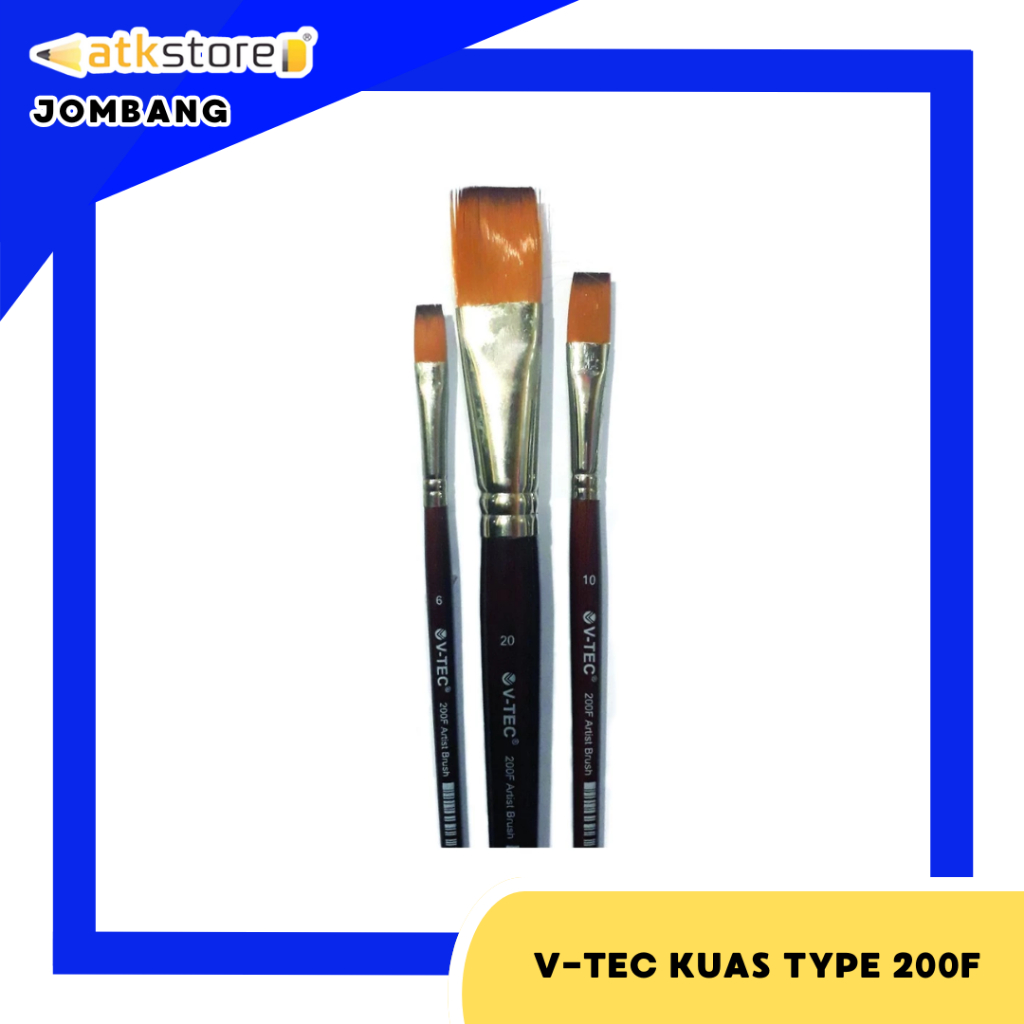 

VTEC KUAS LUKIS TYPE 200F - KUAS LUKIS - KUAS LUKIS FLAT/DATAR - ALAT TULIS SENI - ATJ