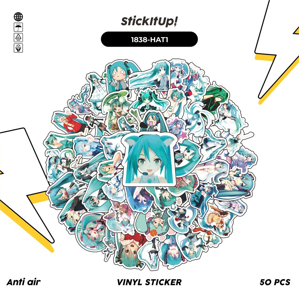 

COD✨ 50 Pcs Stiker MUSIC SERIES H4TSUNE MIKU MIX 01 Lucu Anti Air Untuk Dekorasi Notebook Sepeda Skateboard Handphone DIY