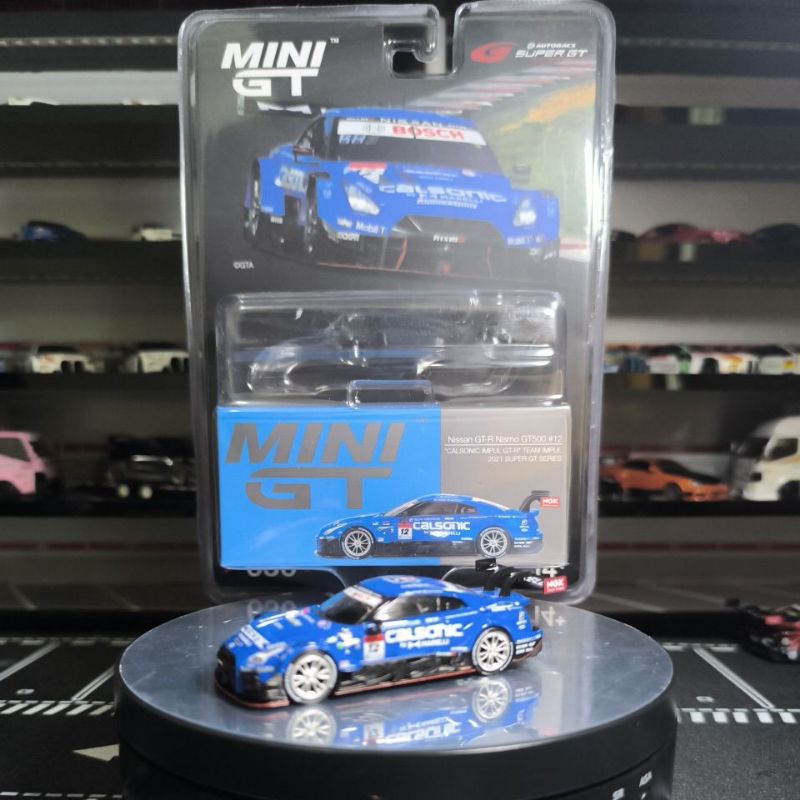 mini gt nissan gtr r35 nismo gt500 blue #636