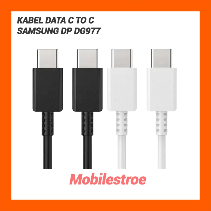 KABEL DATA USB C TO C MODEL EP-DG977 BLACK WHITE 1 METER ORIGINAL
