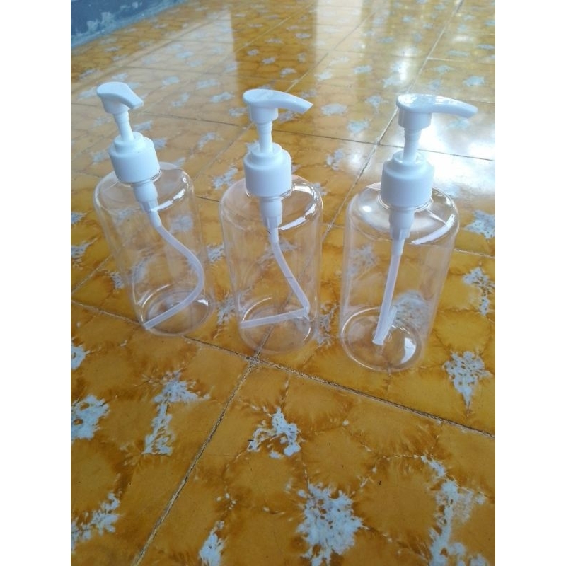 BOTOL PUMP 500ML, PLASTIK BENING