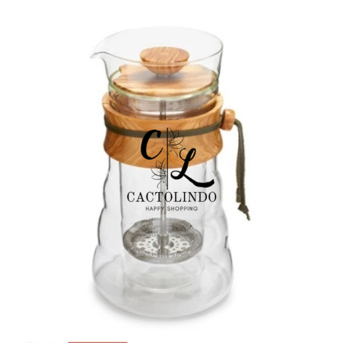 Teko Tabung Kaca Transparan Tahan Panas Alat Seduh Minuman Kopi Teh