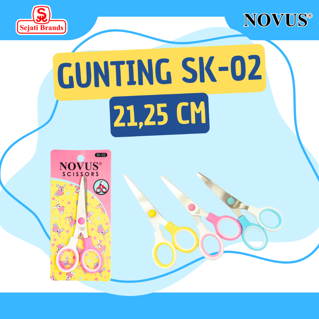 

Novus Gunting Kertas Anak / Perlengkapan DIY/ Gunting Kecil Kode SK-02