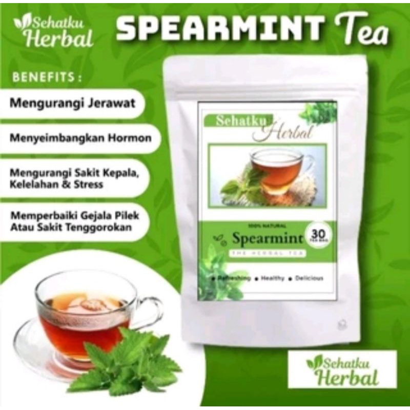 

Spearmint tea / Teh daun mint isi 20 teh celup & 30 teh celup