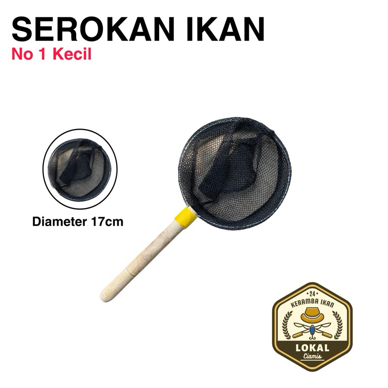 Serokan Ikan Bulat Seser Tanggok Ikan lele mujaer dll Tangguk jaring ikan hitam No. 1