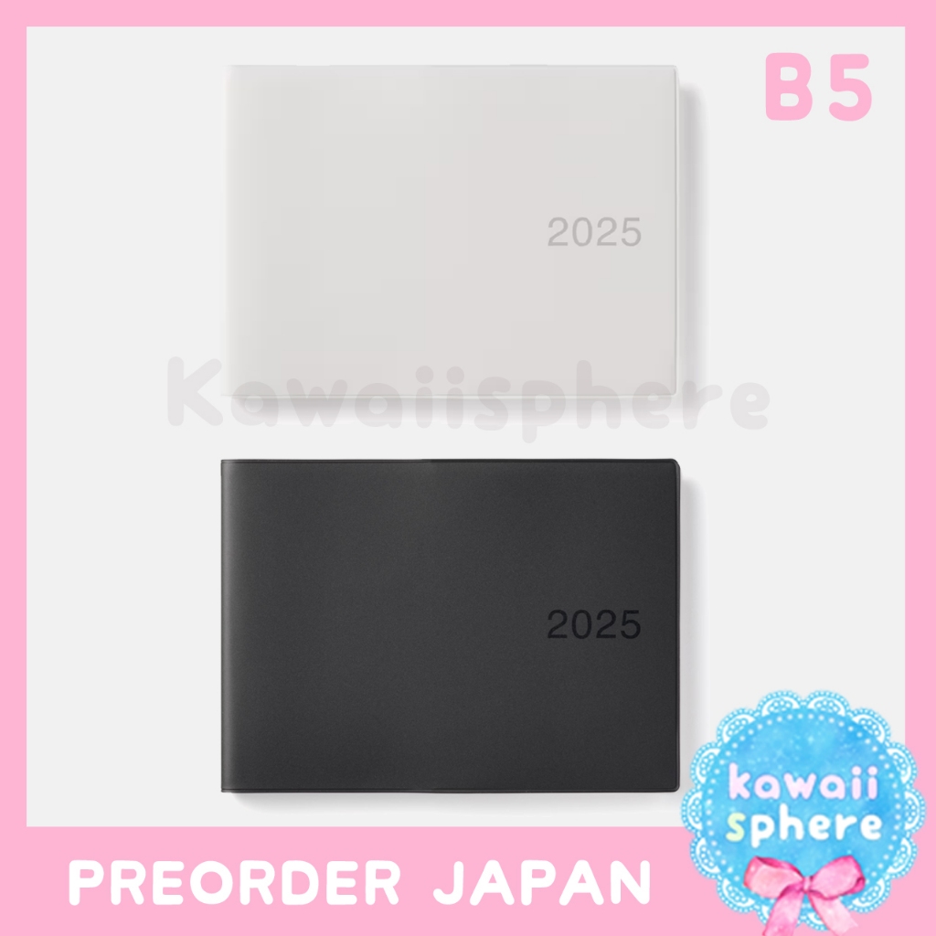 

MUJI 2025 Planner | B6 landscape (B5 half-size) planner, monthly/weekly | Preorder Jepang Planner Muji B6