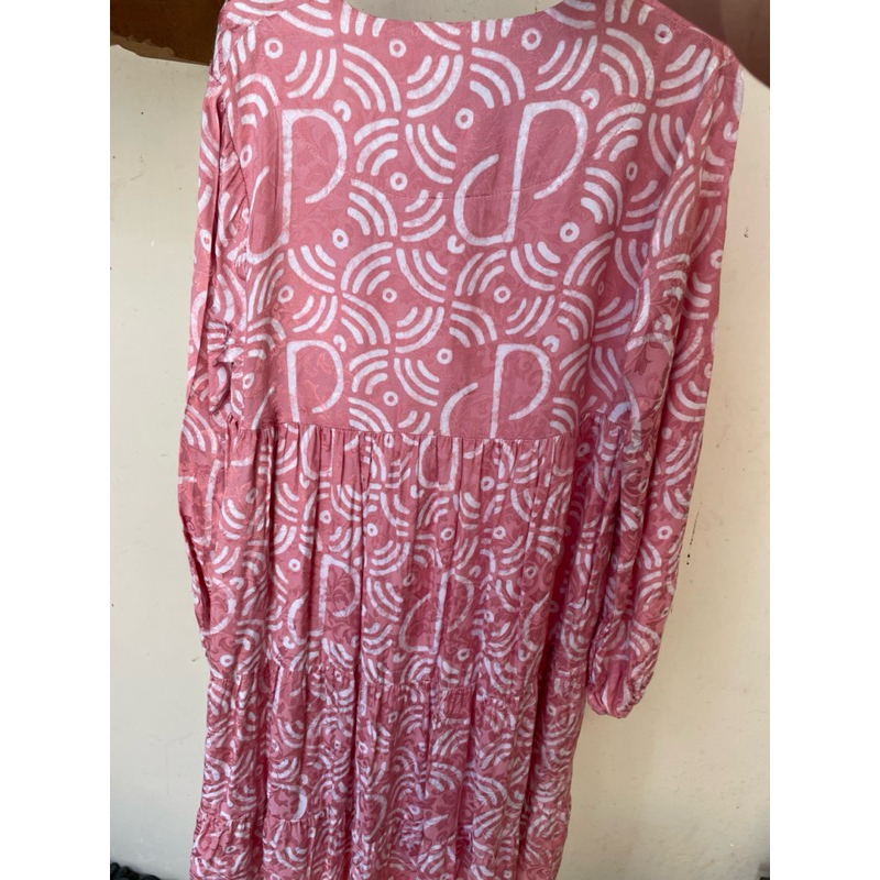 PRELOVED BAJU GAMIS ONE SET DIAN PELANGI SIZE M PIN