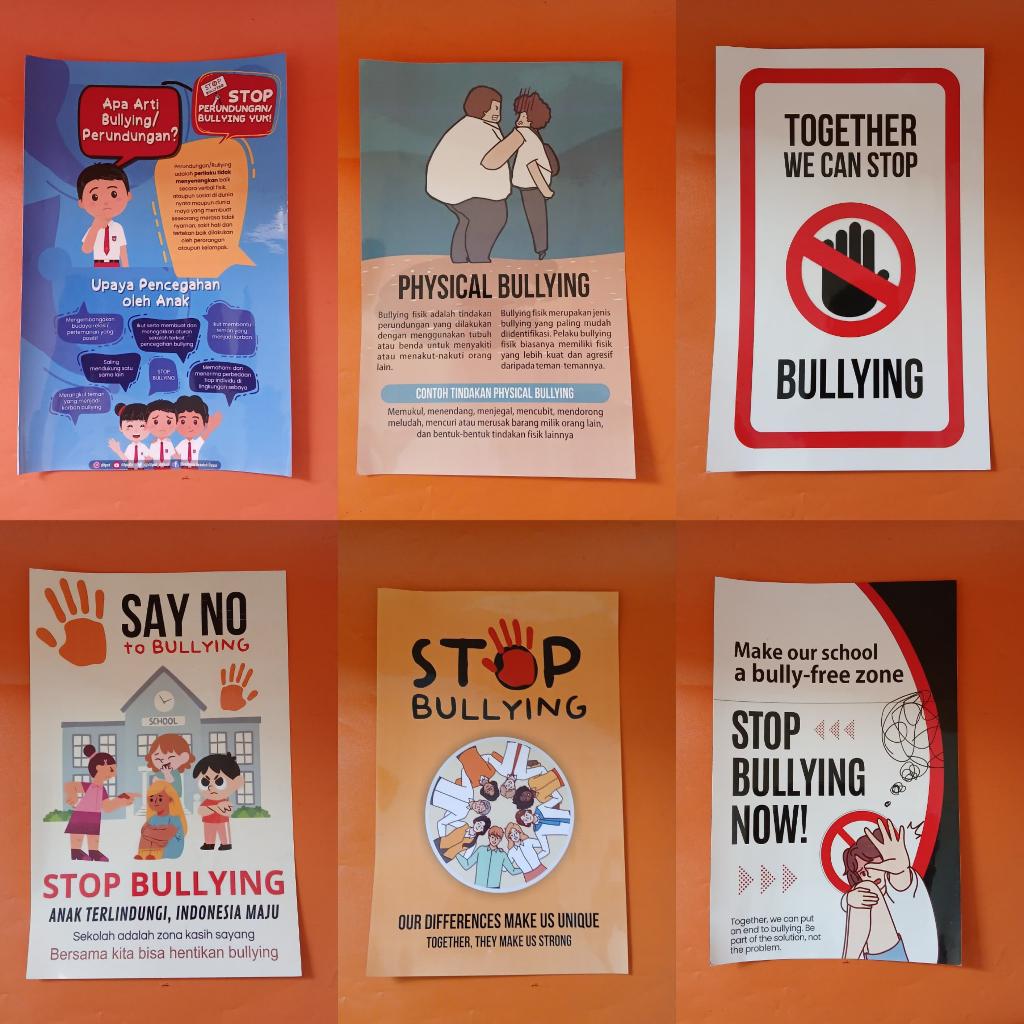 

Stiker Vinyl Stop Bullying - Stiker Stop Perundungan - Stiker Say No To Bullying 19x31 cm