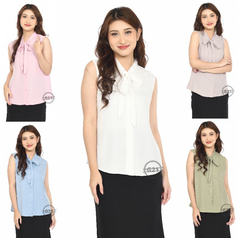 Kemeja Yukensi Atasan Tanktop Wanita Lengan Buntung Tanpa Lengan Inner Basic Dalaman Jas Blazer Baha