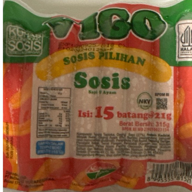 

Sosis Vigo Isi 15