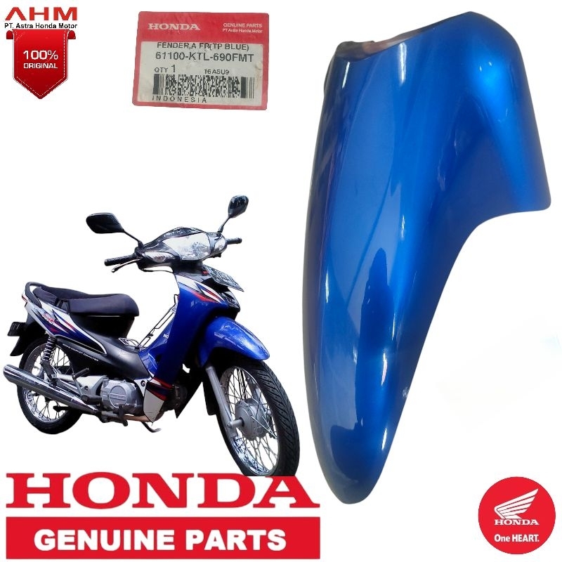 61100-KTL-690FMT Spakbor Depan Supra Fit New Warna Biru Tua Original Ahm