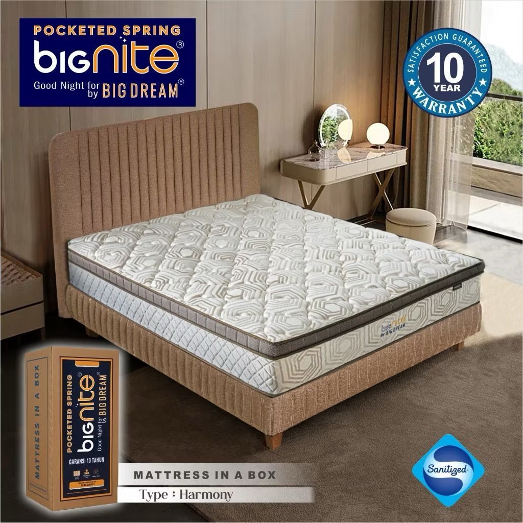 BigNite INTHEBOX SpringBed By Big Dream BigLand (30 cm + GARANSI 10 TAHUN + FREE BANTAL) / Kasur In 