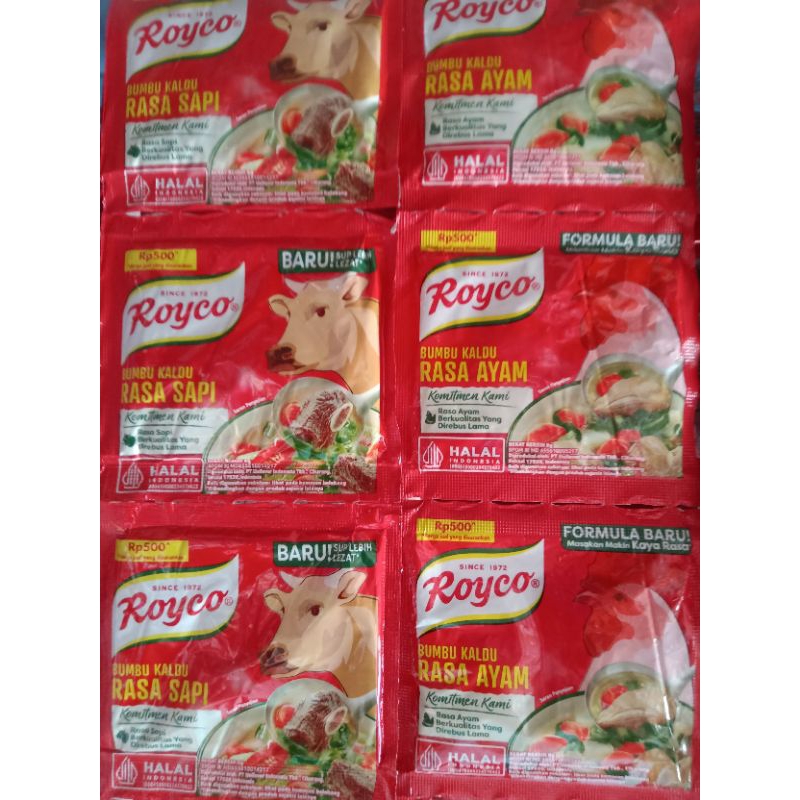 

Royco Sapi dan Ayam Bumbu Kaldu Penyedap Rasa 1rengceng(12pcs)