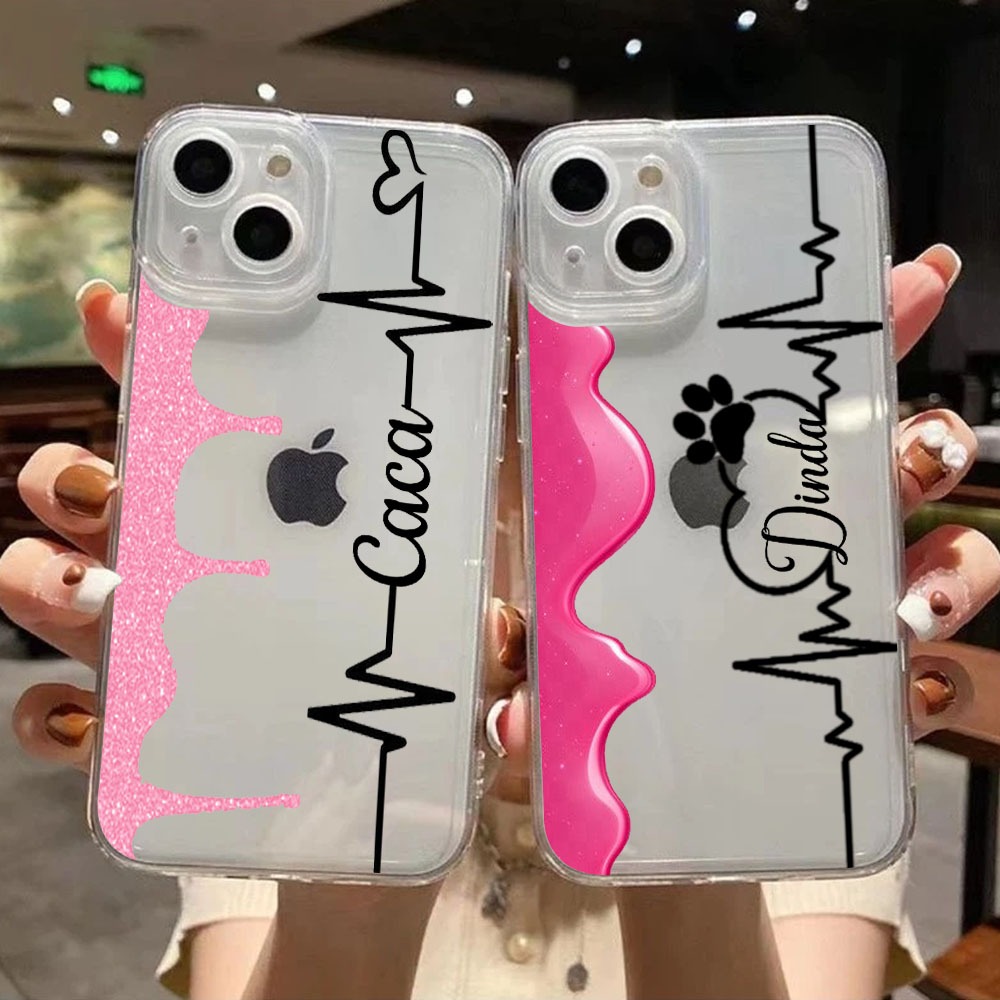 PJL13 ALL TYPE CLEAR CASE REQUEST CUSTOM NAMA UNTUK REALME 8i REALME 9i REALME 5/5i C33 C55 C21/C21Y