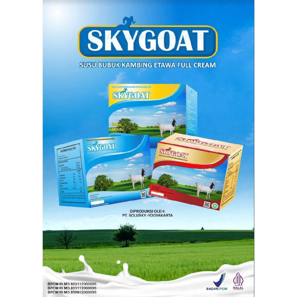 

SKYGOAT - Susu Kambing Etawa - Susu untuk Kesehatan - Rasa Original isi 10pcs