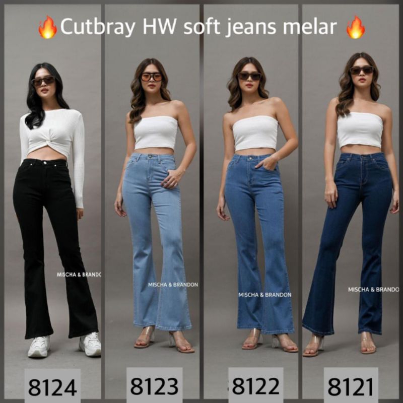 Celana Cutbray High Waist jeans melar mischa & brandon
