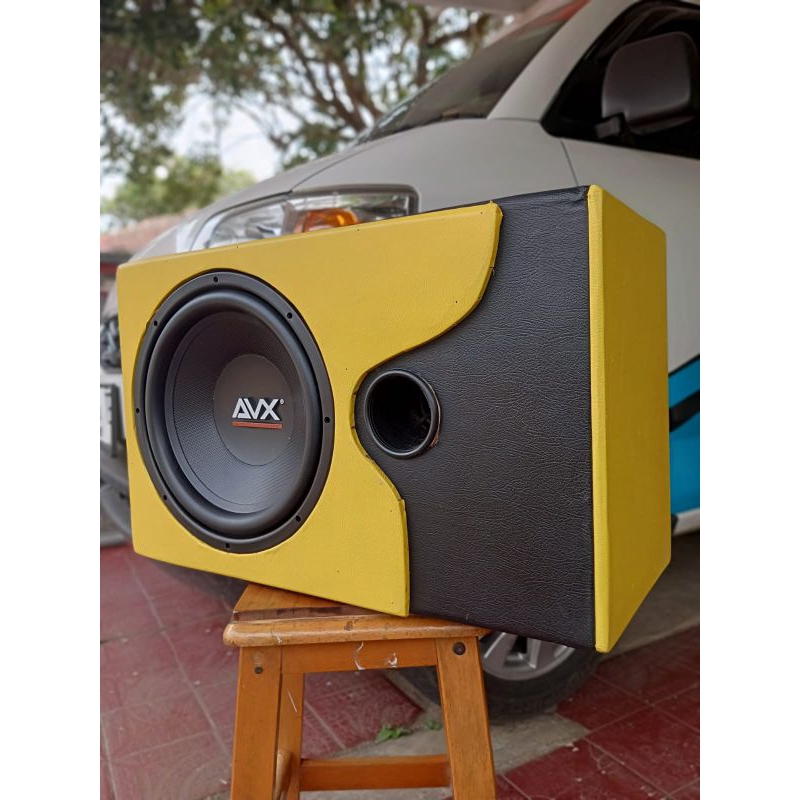 AUDIO MOBIL SUBWOOFER AVX 12"UNIVERSAL COCOK UNTUK MOBIL PRIBADI YARIS AGYA AYLA SEMUA JENIS SEDAN