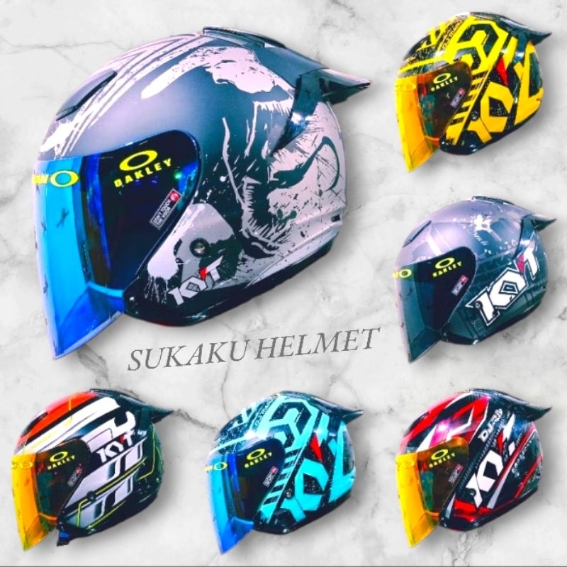 Helm KYT DJ maru motif Venom paket ganteng