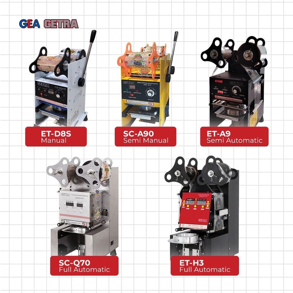 CUP SEALER GETRA ETD-8S / CUP SEALER GETRA SC-A90 / CUP SEALER GETRA ET-A90 / CUP SEALER GETRA SC-Q7
