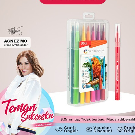 

Deli Color Emotion Marker 12 Warna EC10304