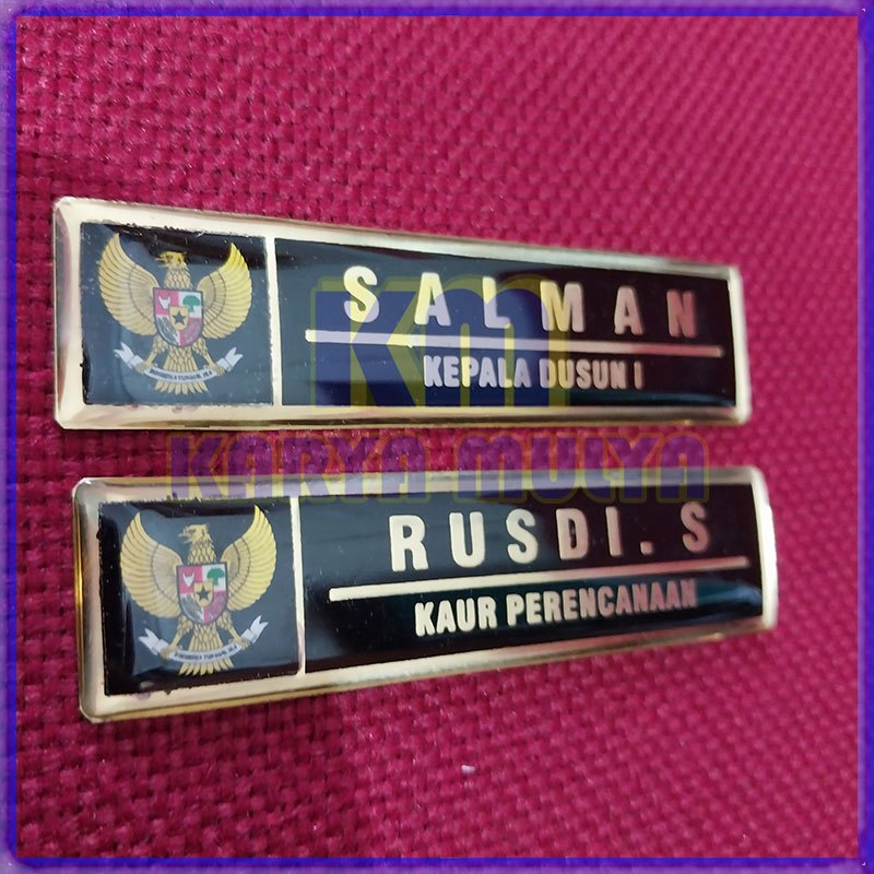 

Name Tag Garuda Perangkat Desa Papan Nama Dada Perangkat Desa - Karya Mulya