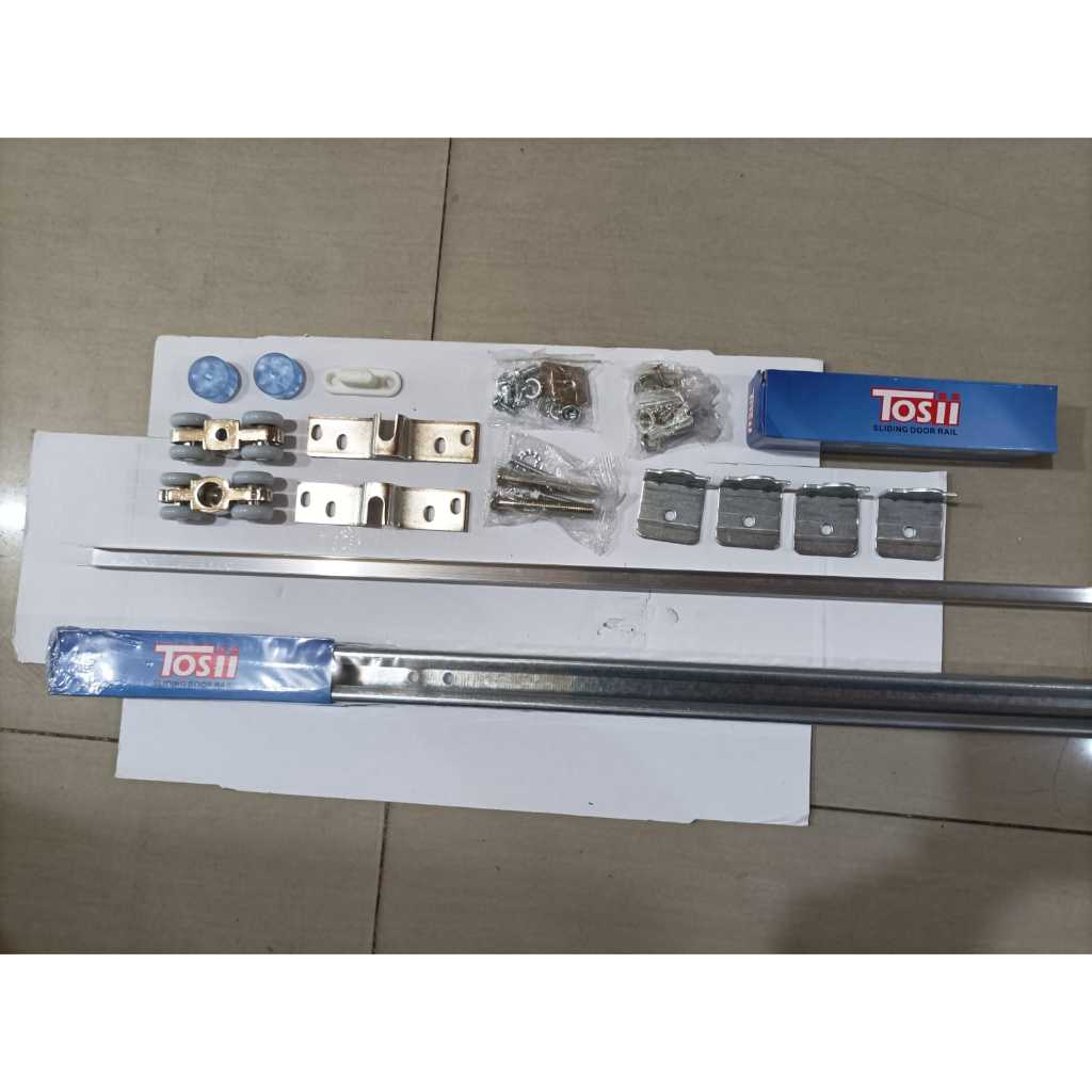 TOSSI REL SLIDING J3  - Rel Pintu Dorong - Sliding Rail Galvanis - Sliding Track - Rel Pintu