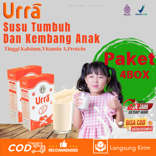 

URRA Susu Kambing Saneen 4 Box Penambah Berat Badan dan Tinggi Badan Anak - Garansi Original