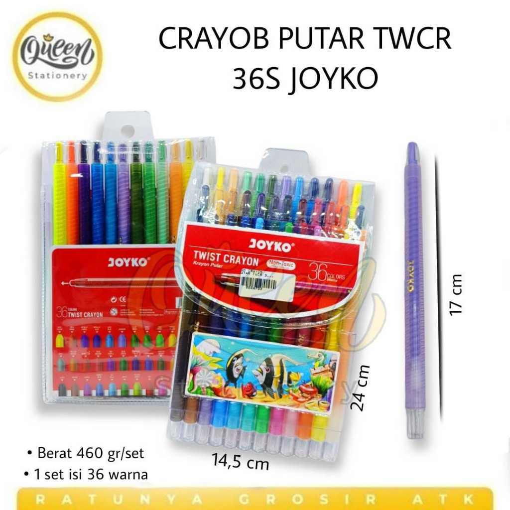

1 SET CRAYON PUTAR TWCR 36S JOYKO / KRAYON TWISTALAT MEWARNAI 36 WARNA