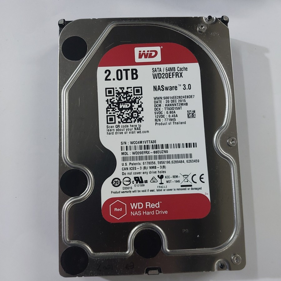 Hardisk 2tb 3.5inch sata WD RED NASware MURAH HDD Western digital cctv pc komputer 2tb NAS