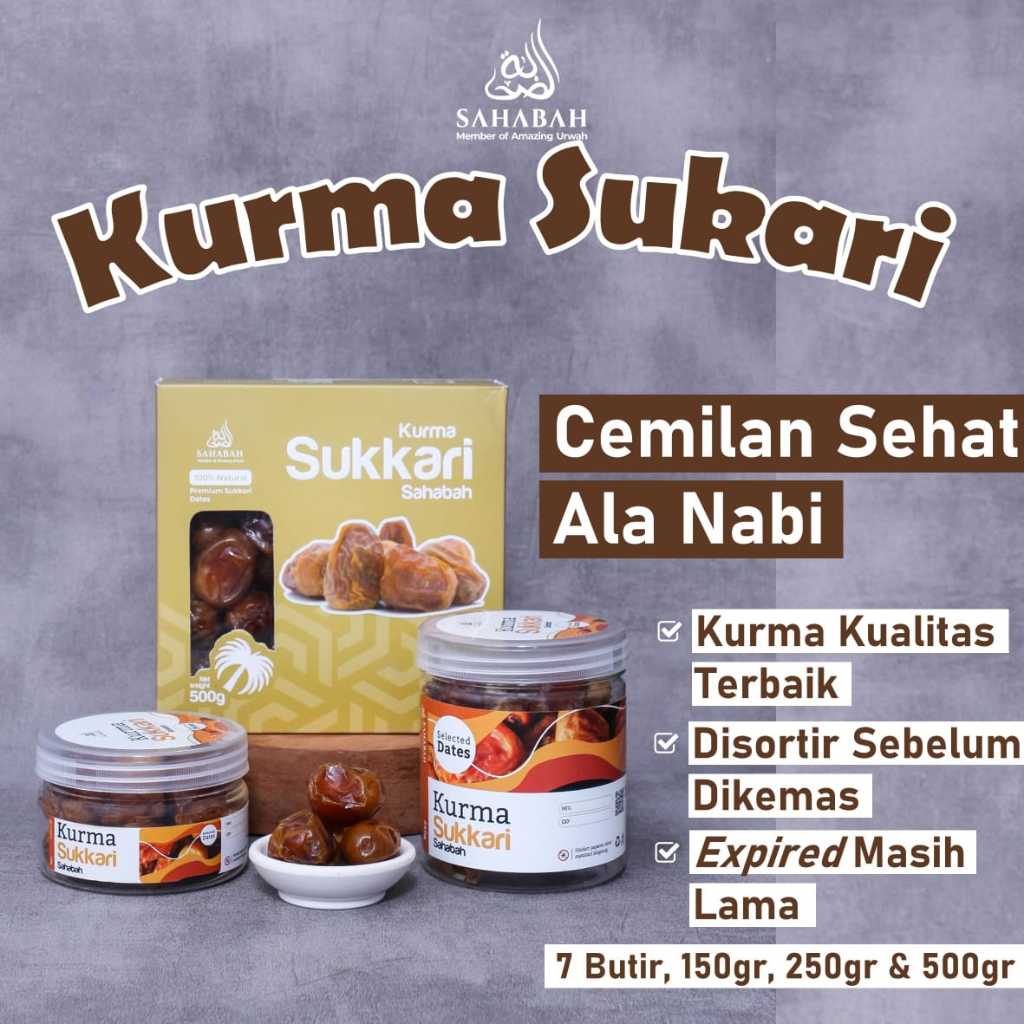 

Kurma Sukari 500gr Sahabah Sukkari Premium Sukary Dates Kurma Raja Oleh Oleh Haji Umrah