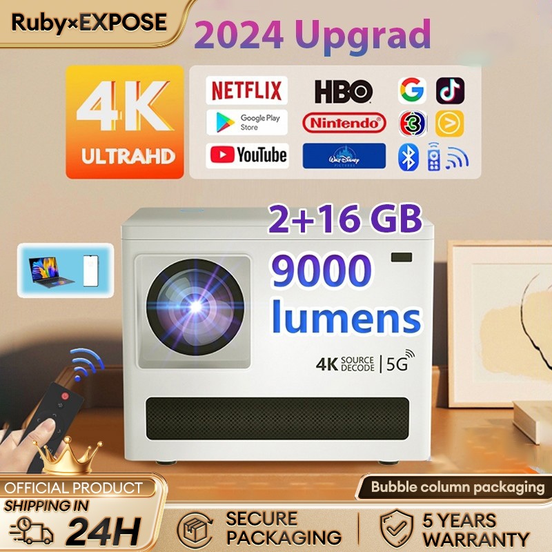 Portable mini Projector Android 12.0 support Netflix/YouTube connect WIFI&Bluetooth LED projektor