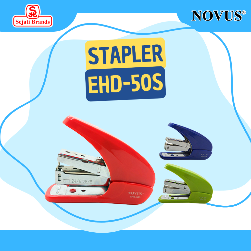 

Novus Stapler EHD-50s - Staples Colorfull + Pencabut Staples