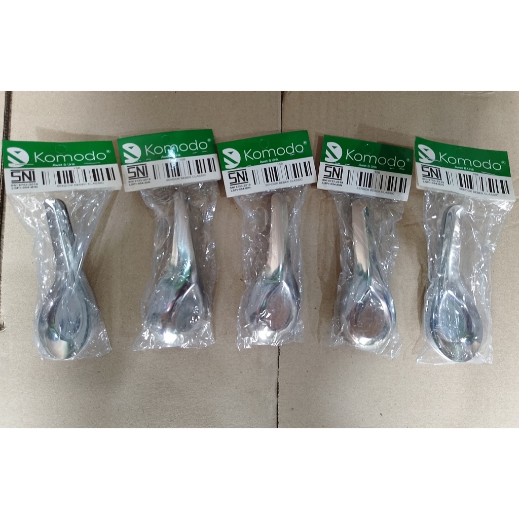 12 PCS Sendok Bebek Komodo Stainless / 12 Sendok bubur Makan Komodo Stainless Steel