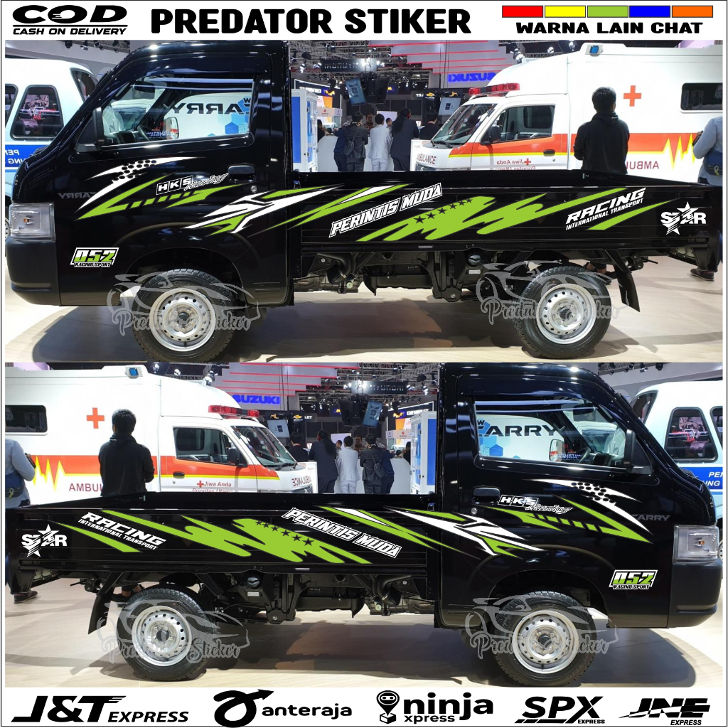 [COD] PROMO STIKER CUTTING MOBIL PICK UP SUZUKI CARRY FUTURA STARS BISA CUSTOM NAMA