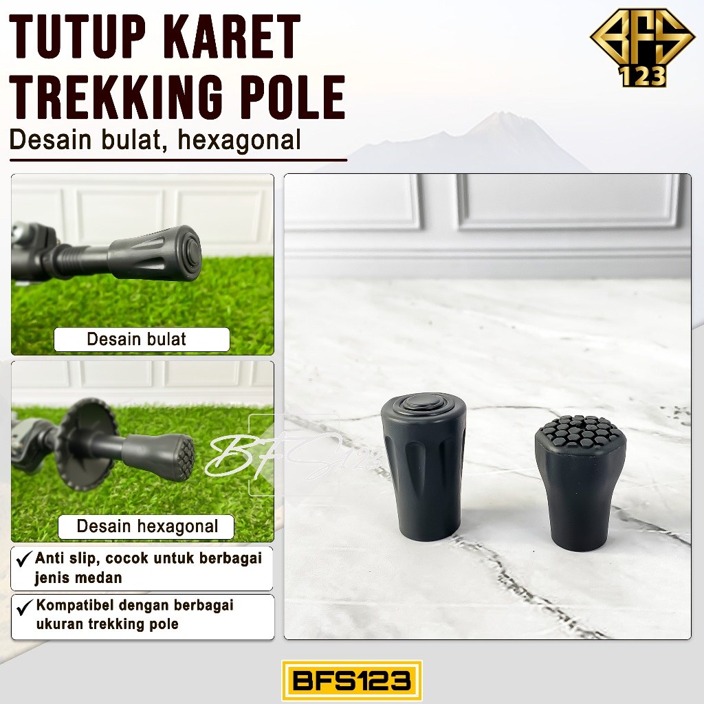 Tutup Karet Trekking Pole Camping Outdoor