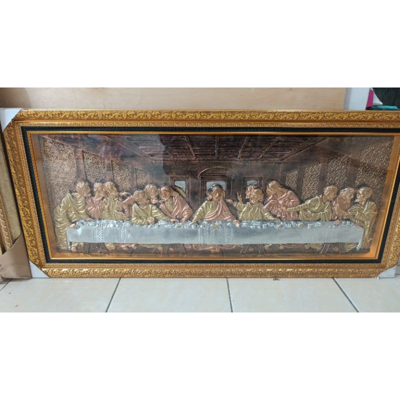 Pajangan Dinding Perjamuan Kudus Timbul