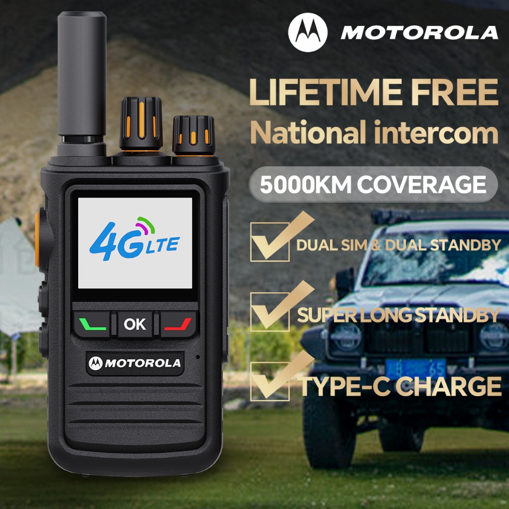 【5000KM】HT MOTOROLA T280 Android Walkie-Talkie Global PTT Zello [Kartu panggil gratis] 4G WIFI radio