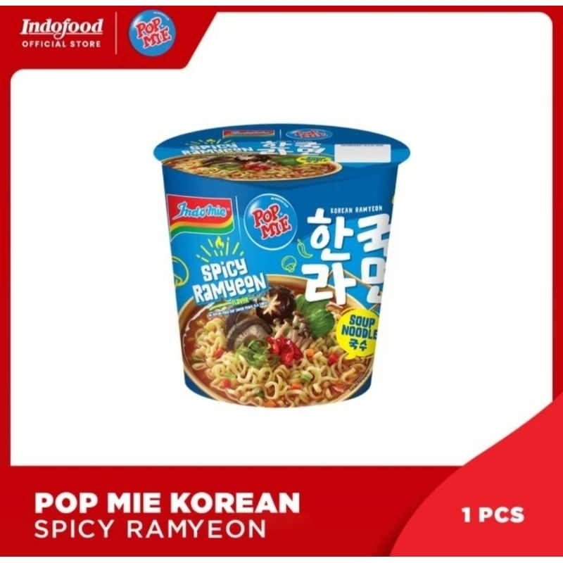 

Pop Mie Korean Spicy Ramyeon 71g Ramyeon Kuah rasa Sup Jamur Pedas