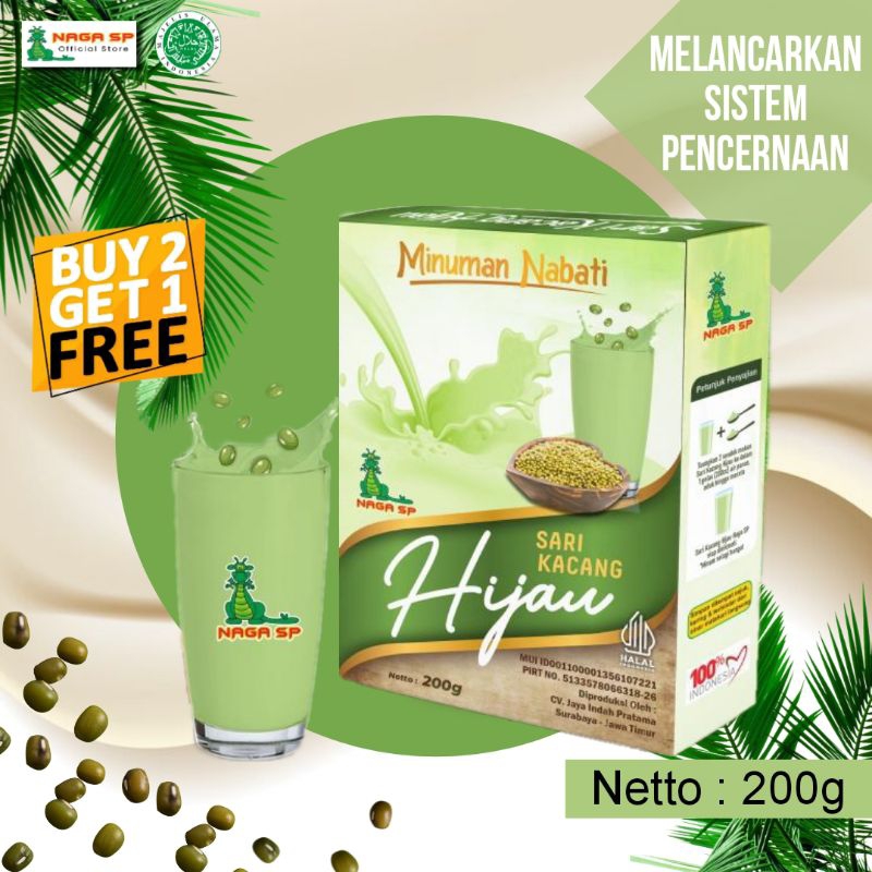 

Sari Kacang Hijau Naga SP Melancarkan Sistem Pencernaan 200g (Beli 2 Gratis)