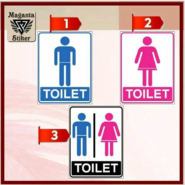 

Stiker toilet pria & wanita